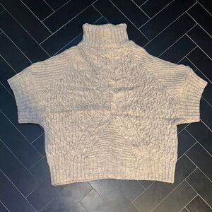 Mango Textured Turtleneck Sweater - Beige/cream